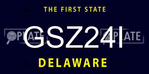 GSZ24I Delaware License Plate