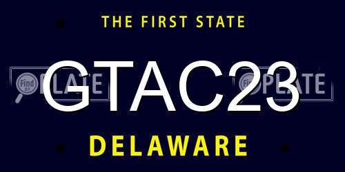 GTAC23 Delaware License Plate