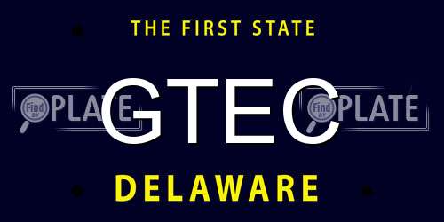 GTEC Delaware License Plate