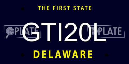 GTI20L Delaware License Plate