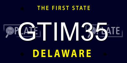 GTIM35 Delaware License Plate