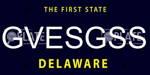 GVESGSS Delaware License Plate