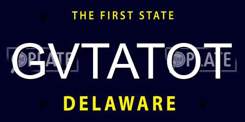 GVTATOT Delaware License Plate