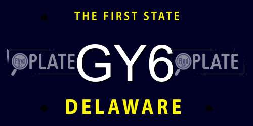 GY6 Delaware License Plate