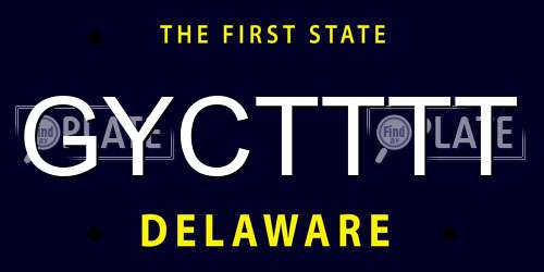 GYCTTTT Delaware License Plate