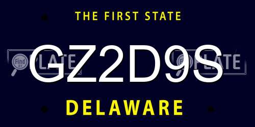 GZ2D9S Delaware License Plate