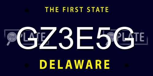 GZ3E5G Delaware License Plate