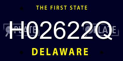 H02622Q Delaware License Plate