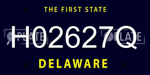 H02627Q Delaware License Plate