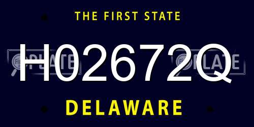 H02672Q Delaware License Plate