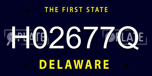 H02677Q Delaware License Plate