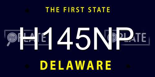 H145NP Delaware License Plate