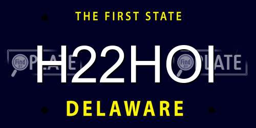 H22HOI Delaware License Plate