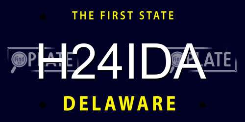 H24IDA Delaware License Plate