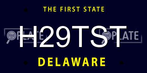 H29TST Delaware License Plate