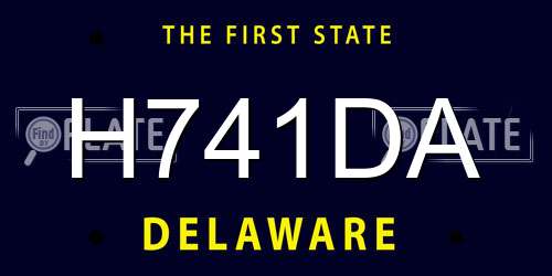H741DA Delaware License Plate
