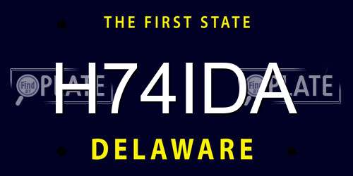 H74IDA Delaware License Plate