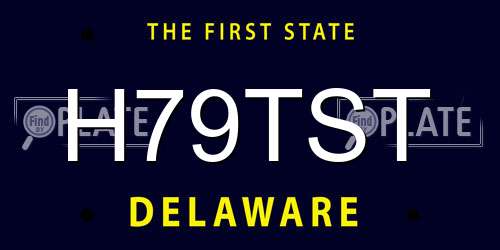 H79TST Delaware License Plate