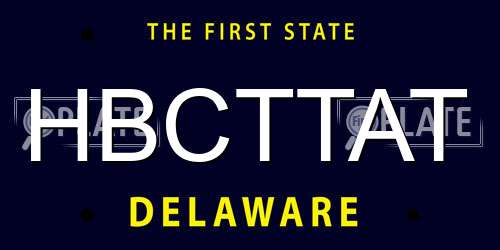 HBCTTAT Delaware License Plate