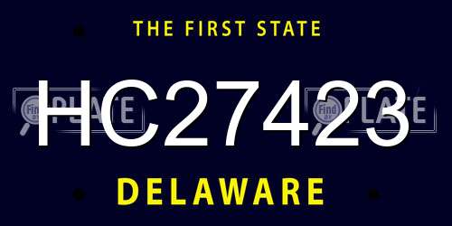 HC27423 Delaware License Plate