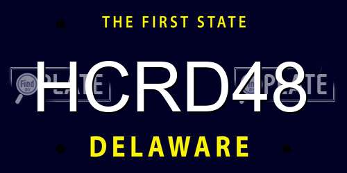 HCRD48 Delaware License Plate
