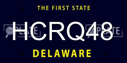 HCRQ48 Delaware License Plate