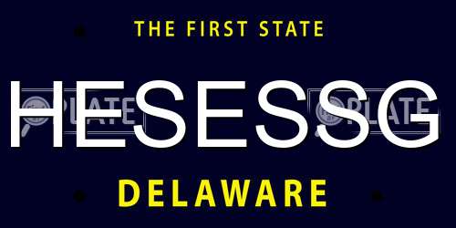 HESESSG Delaware License Plate