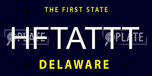 HFTATTT Delaware License Plate
