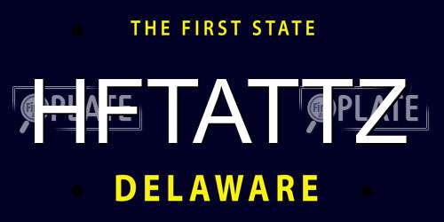 HFTATTZ Delaware License Plate