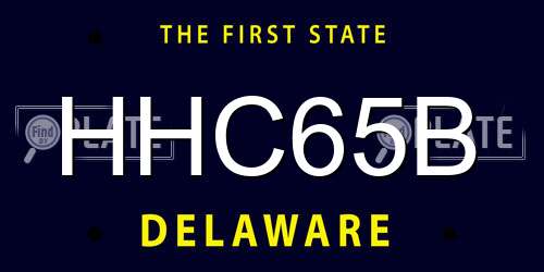 HHC65B Delaware License Plate