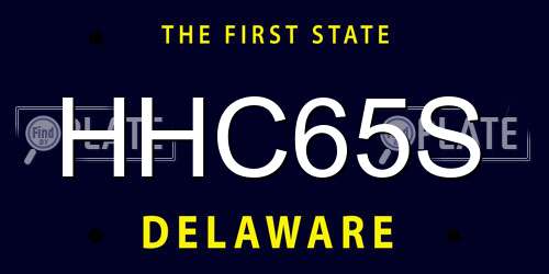 HHC65S Delaware License Plate