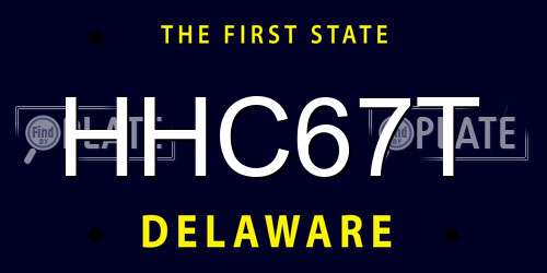 HHC67T Delaware License Plate