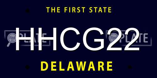 HHCG22 Delaware License Plate