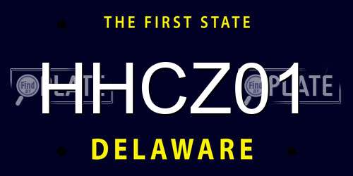 HHCZ01 Delaware License Plate