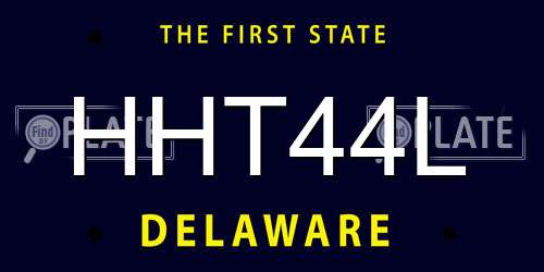 HHT44L Delaware License Plate