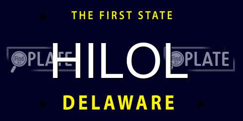 HILOL Delaware License Plate