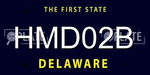 HMD02B Delaware License Plate