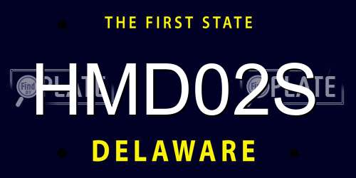 HMD02S Delaware License Plate