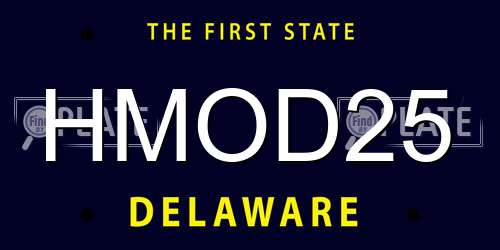 HMOD25 Delaware License Plate