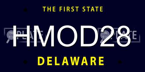 HMOD28 Delaware License Plate
