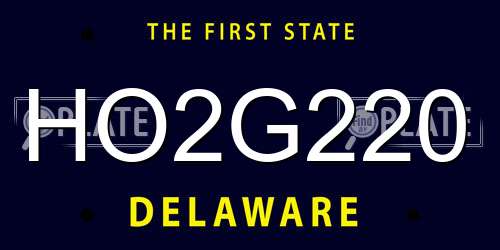 HO2G220 Delaware License Plate