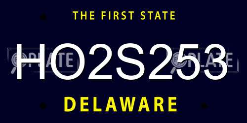 HO2S253 Delaware License Plate