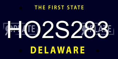 HO2S283 Delaware License Plate