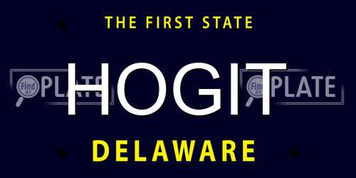 HOGIT Delaware License Plate