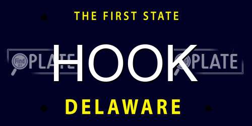 HOOK Delaware License Plate