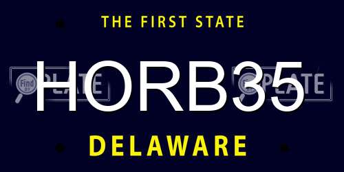 HORB35 Delaware License Plate