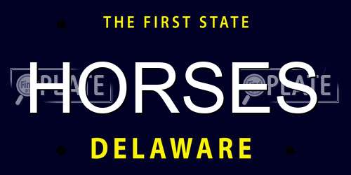 HORSES Delaware License Plate