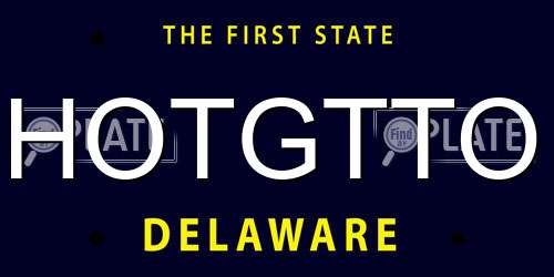 HOTGTTO Delaware License Plate