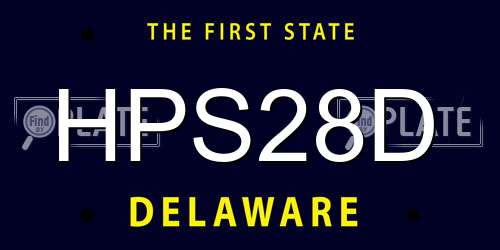 HPS28D Delaware License Plate