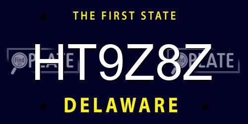 HT9Z8Z Delaware License Plate